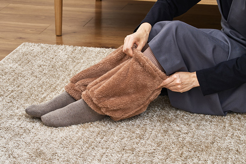 繰り返し使えるジェルカイロ レッグウォーマー