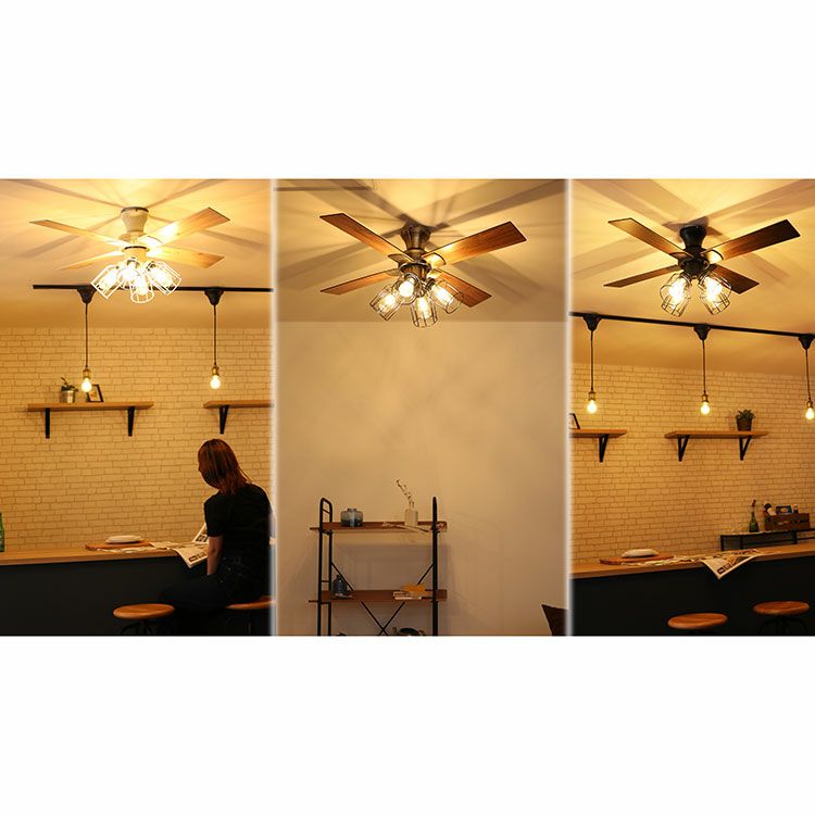 保証5年】JAVALO ELF シーリングファンライト JE-CF003 | LED付きで