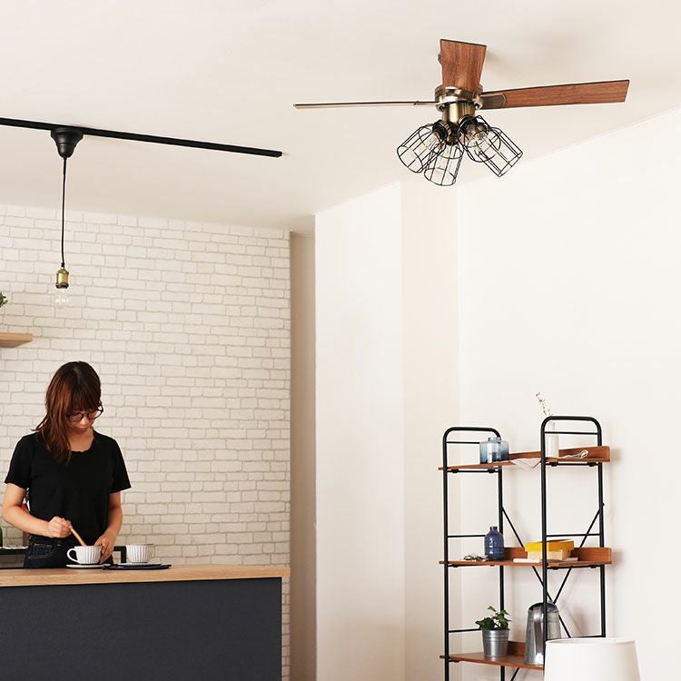 保証5年】JAVALO ELF シーリングファンライト JE-CF003 | LED付きで