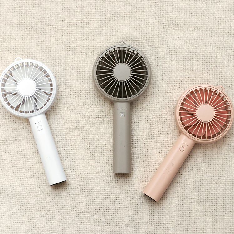 MO-F009 plusmore(プラスモア) 充電式ハンディファン スタンド&ネックストラップ付