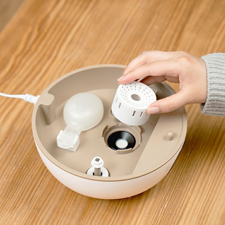 plusmore(プラスモア) 超音波式上部給水加湿器 湿度コントロール機能付 MO-HF016 plusmore(プラスモア) 上部給水超音波式加湿器 湿度