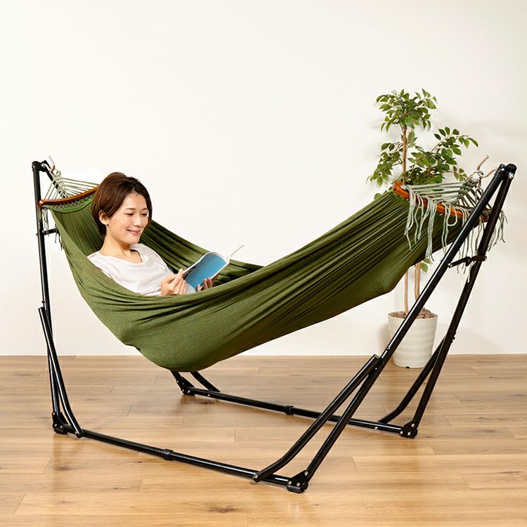 組立簡単 シフラス 3WAY 自立式ポータブルハンモック メッシュ生地