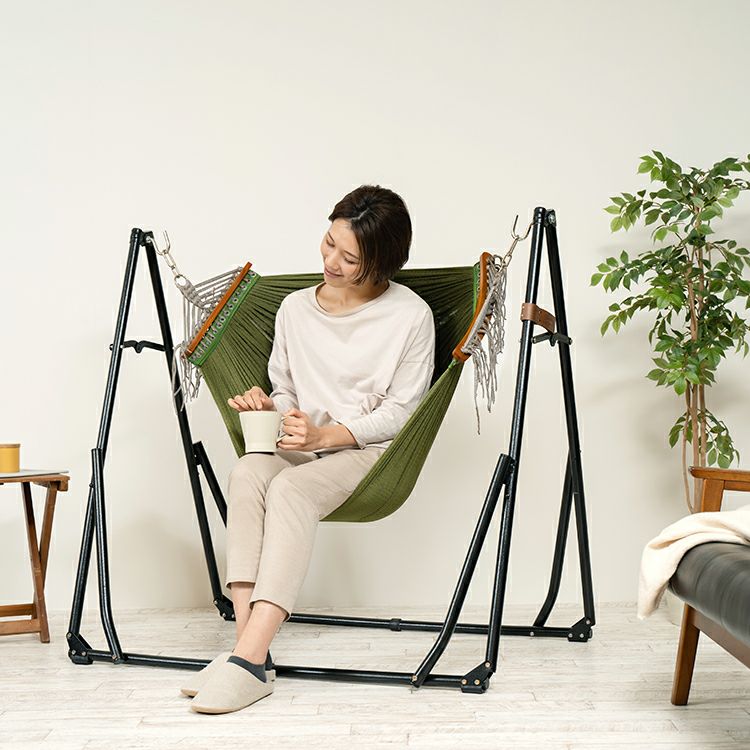 組立簡単 シフラス 3WAY 自立式ポータブルハンモック メッシュ生地