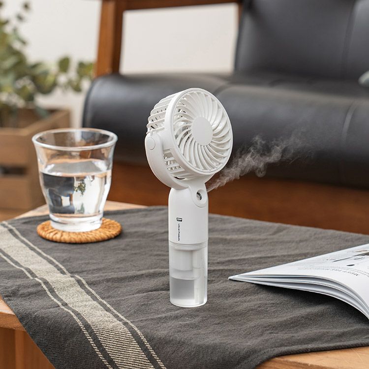 ミストハンディファン｜猛暑を凌ぐミスト冷却！充電式で携帯便利