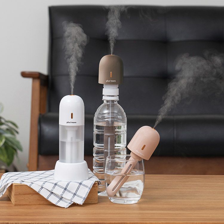 PBAHF006 plusmore(プラスモア) 充電式3WAYポータブル加湿器スタンド付